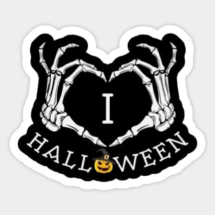 Skeleton Hands Love Heart Sign Bones Costume Funny Halloween Sticker